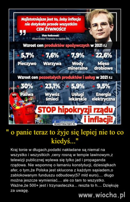 Same `Dobre Zmiany` po 6 latach rzadow PiSu...