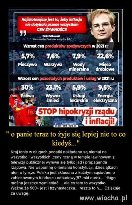 Same `Dobre Zmiany` po 6 latach rzadow PiSu...