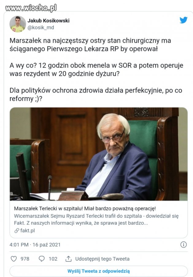 Aby zoperować tego pisowskiego typa...