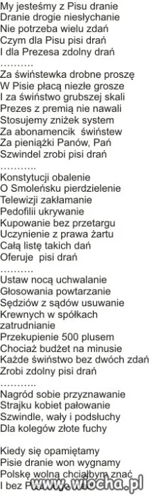 Proponuję nowy pisowski hymn