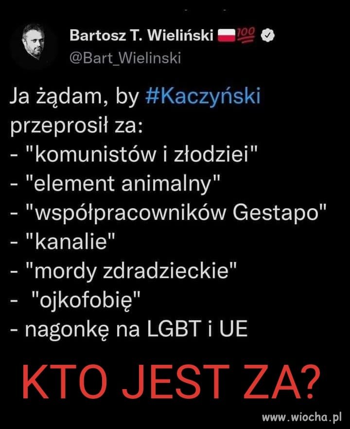 Kaczyński!  Przeproś Polaków!