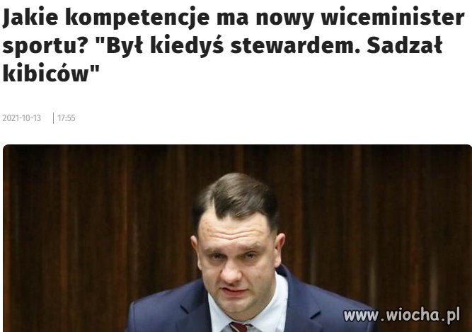 Wskazywał gdzie mają kibice siadać