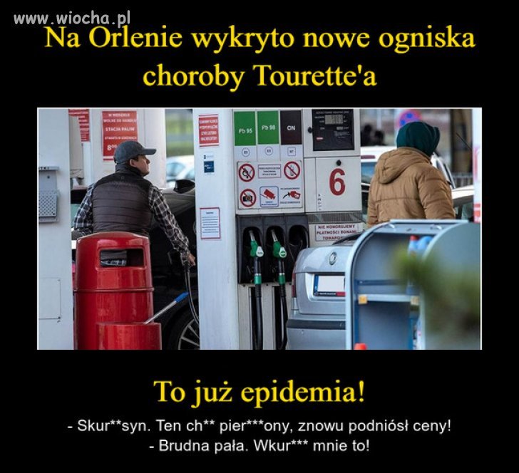 Epidemia choroby Obajtka na stacjach benzynowych..