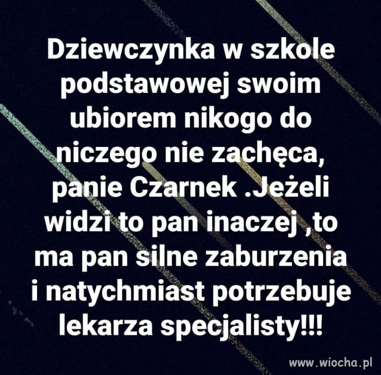 Hej, panie Czarnek. Słuchaj pan ...
