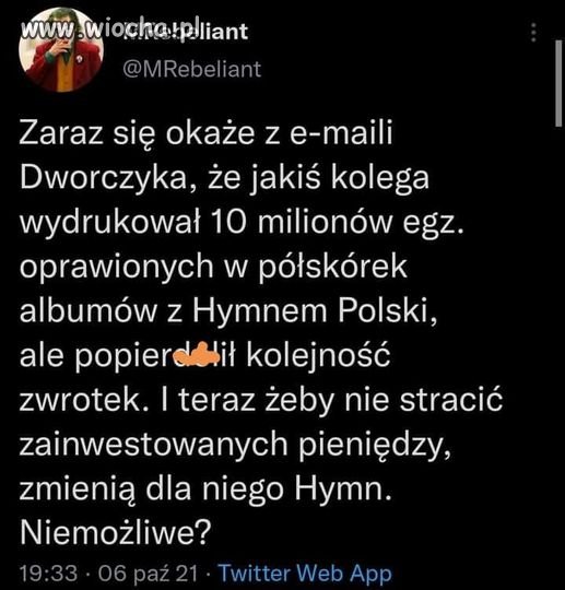Wcale bym się nie zdziwił że tak właśnie jest