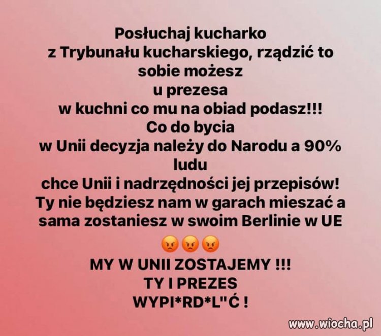 Wiadomość dla pewnej kucharki ...