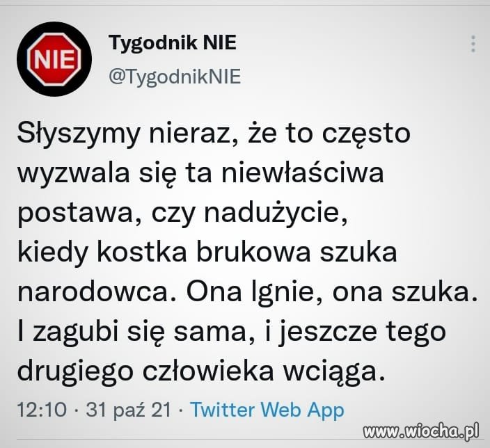 Kostka sama się pchała do rąk   