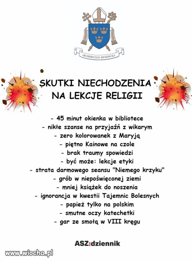 Skutki niechodzenia na religię