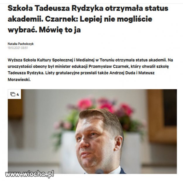 Już druga akademia ciemnoty, po KUL w Polsce...