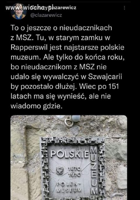 Co tam muzeum i tradycje jak są ważniejsze rzeczy
