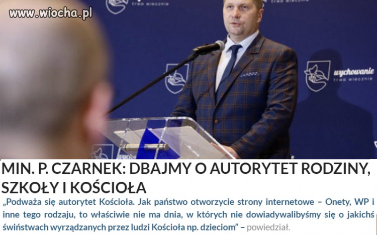 Dla czarnka to artykuły wpływają na autorytet