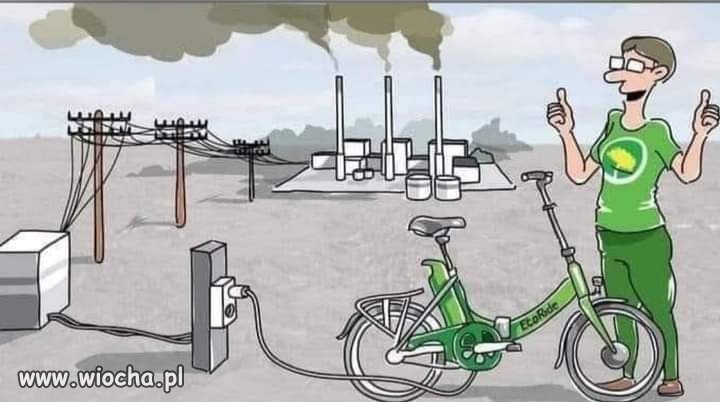 Jeżeli ktoś myśli, że jeżdżąc na prąd jest eco