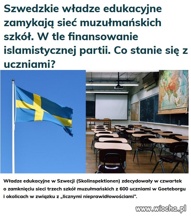 Rasistowska szwecja zamyka allachakbarom szkoły