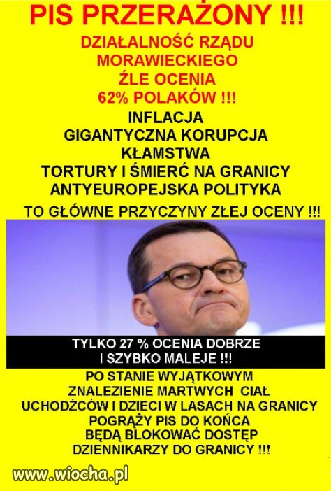 Coraz mniej Polaków pozytywnie ocenia dokonania władzy.