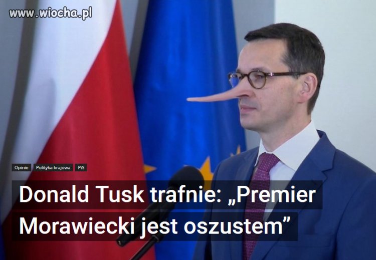 Morawiecki jest oszustem – uznał Tusk.