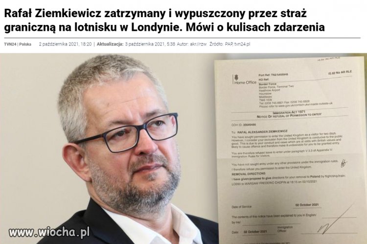 Ziemkiewicz uziemiony na lotnisku w Londynie