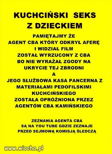 PiS lubi i broni, własnych pedofili...