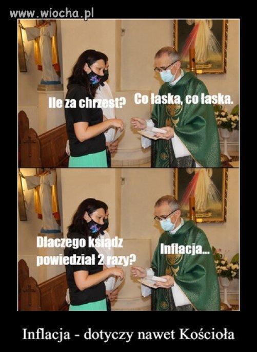 Nawet sekta kościoła odczuwa inflacje...