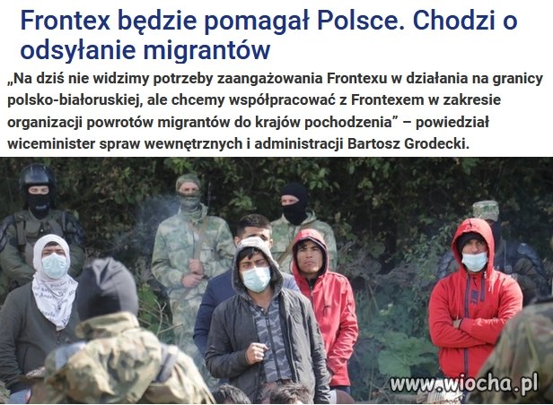 Frontex będzie pomagał...   odsyłać ciapków