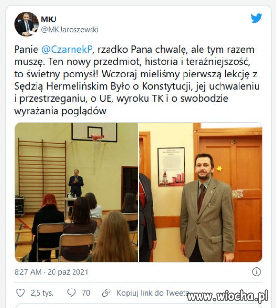 Co na to sam Przemysław Czarnek?