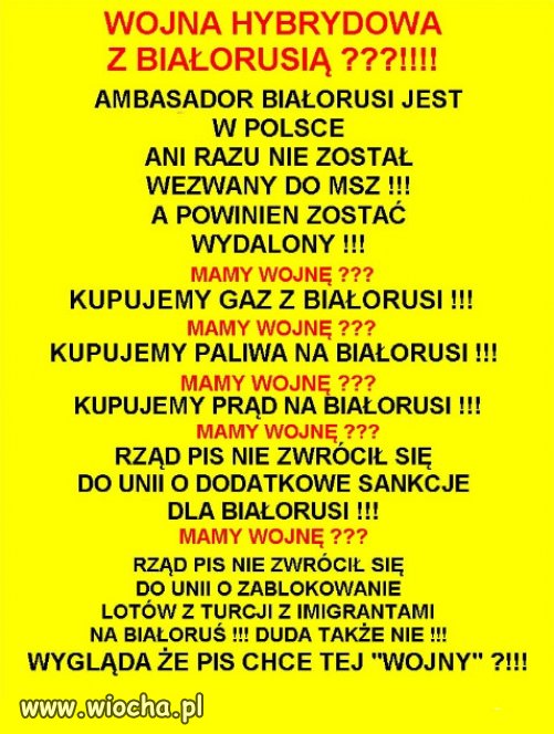 Tak wygląda "Wojna Hybrydowa" PiSu z Białorusią...