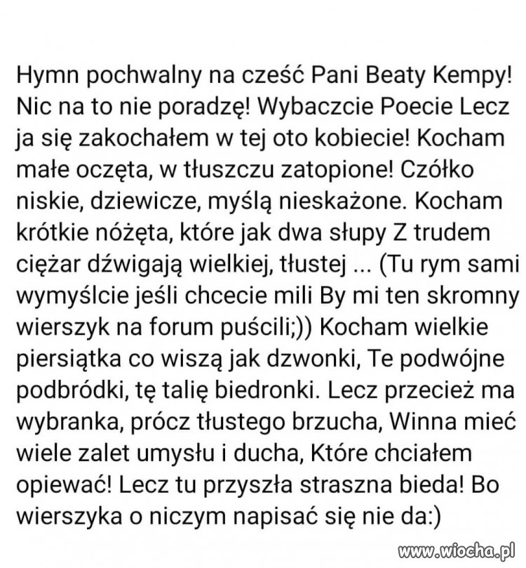 Wybaczcie poecie ...