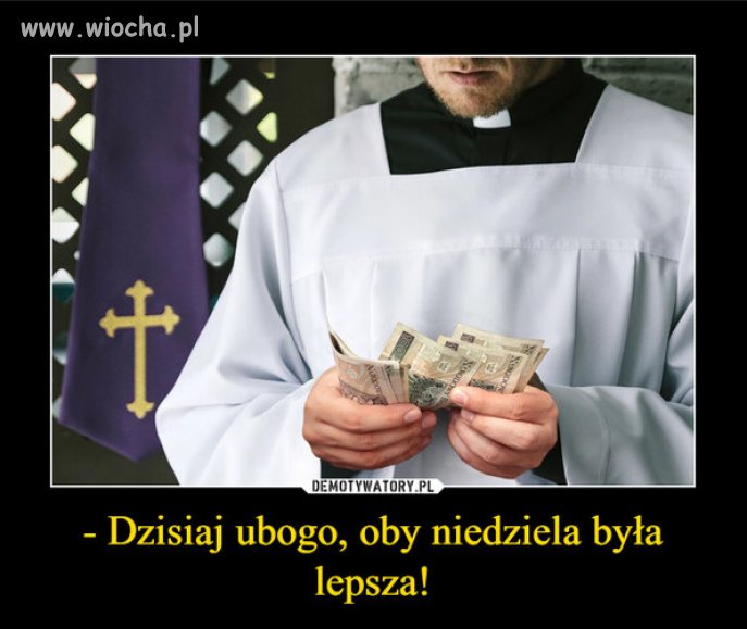 Coraz mniej wiernych w kosciolach...moze pisda