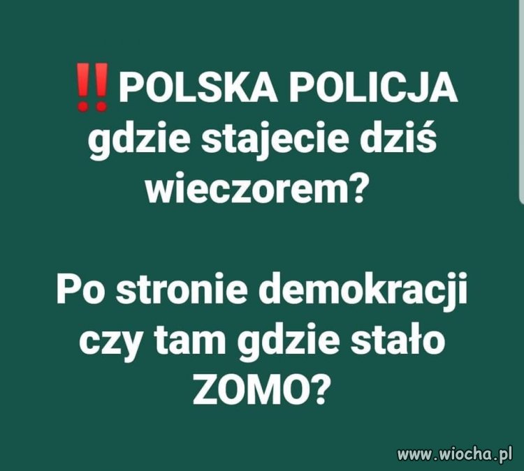 Dobre pytanie na dzisiejszy wieczór ...