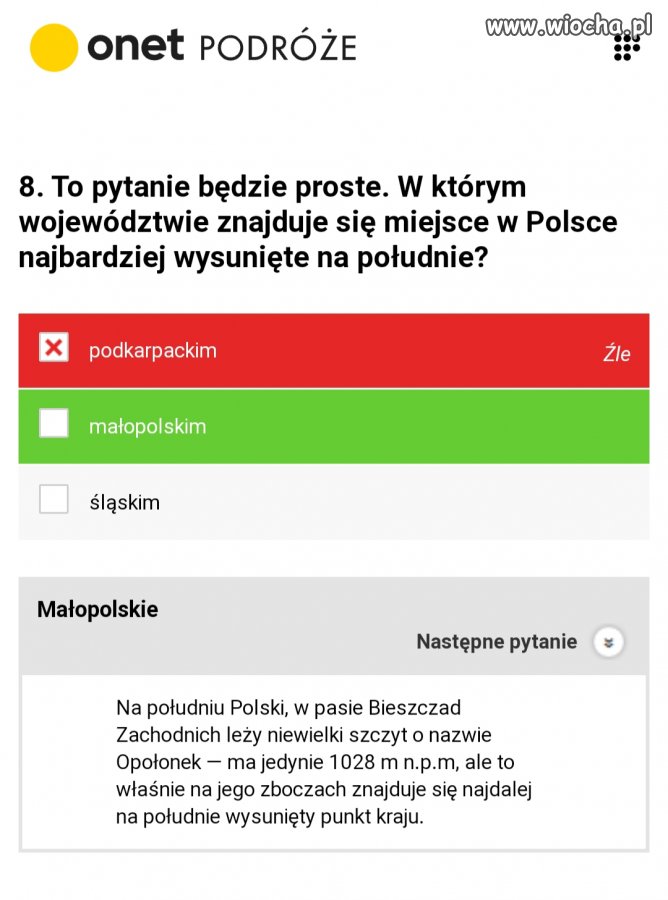 Quiz na Onet.pl
