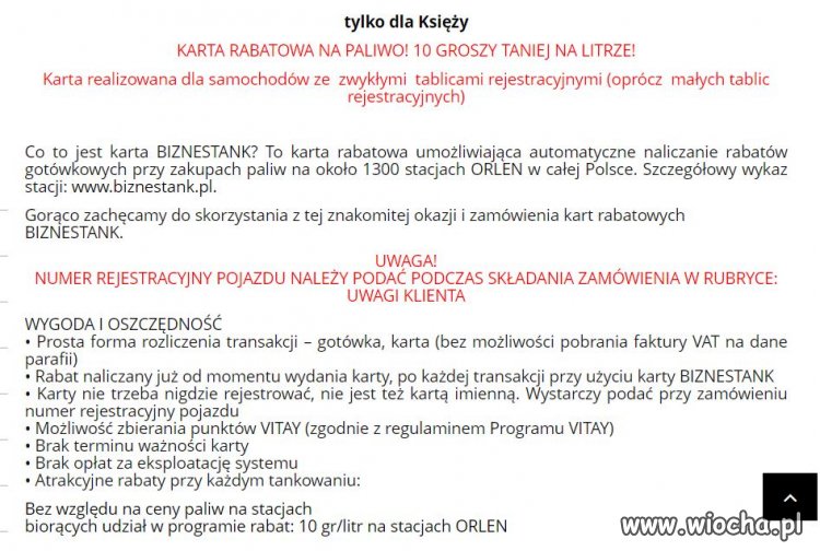 Orlen dla księży