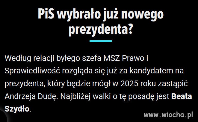 Co sądzicie o oborowej na Prezydenta?