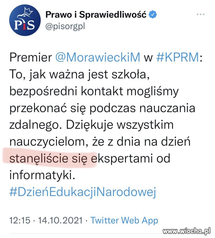 Cała wypowiedz jest już tak żenująca, że nie potrzebuje tego błędu.