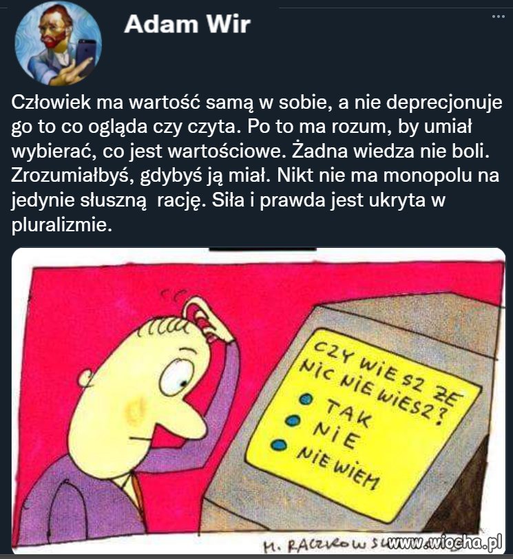 Człowiek ma wartość samą w sobie