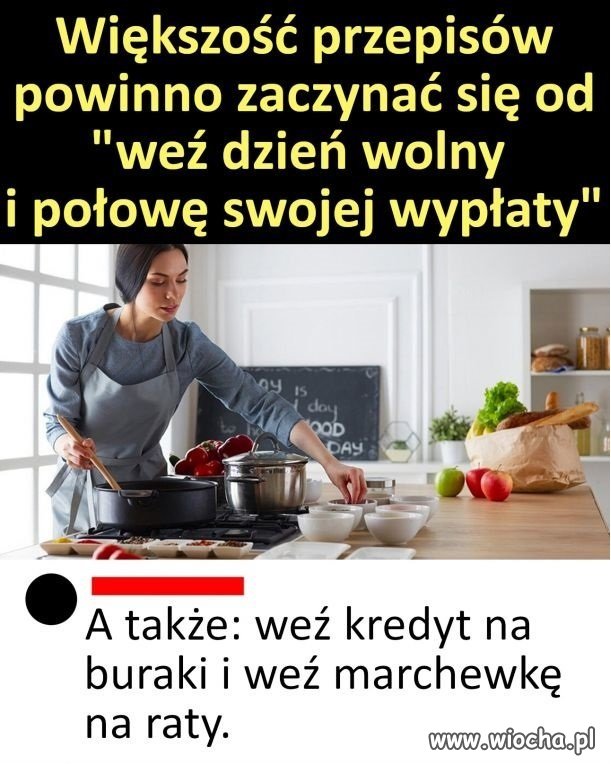 Większość przepisów
