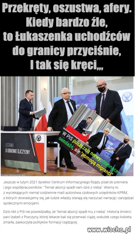Kryzys migracyjny ''przykrywa'' temat aborcji?   