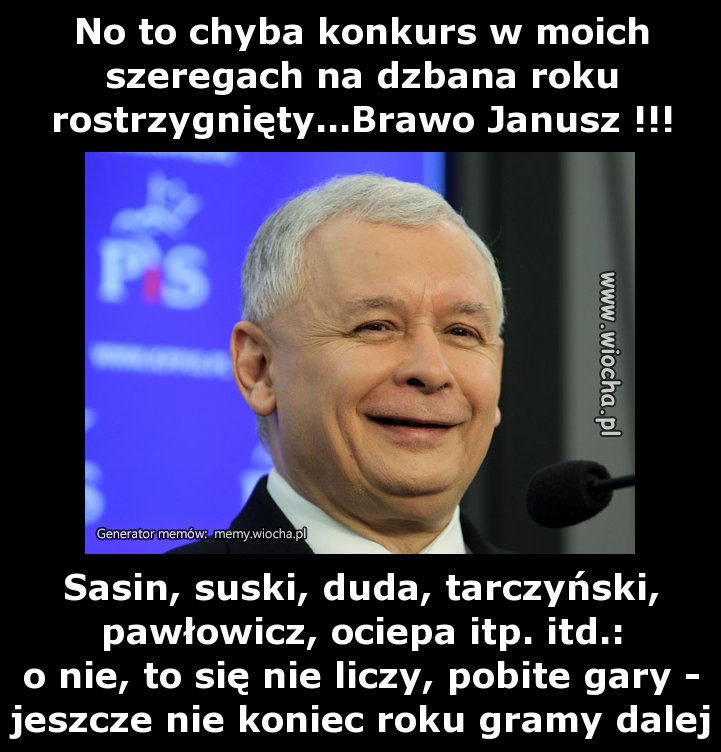No to chyba konkurs w moich szeregach na dzbana
