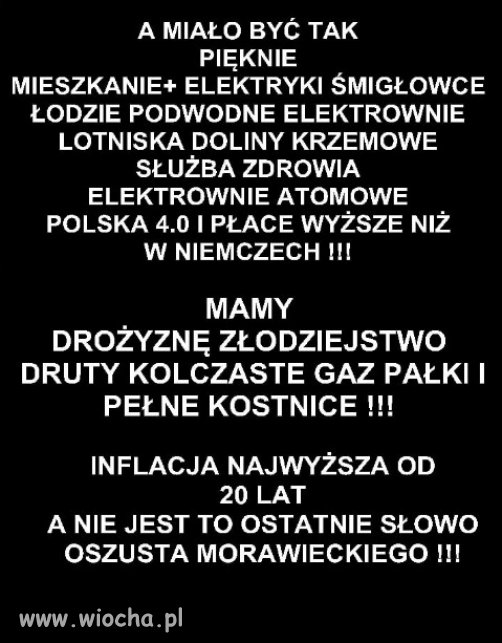 Dobra Zmiana...na gorsze, czyli z deszczu pod rynne!