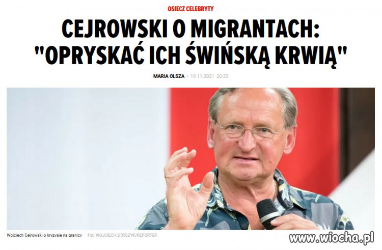 Jego słowa oburzą niejedną osobę. 