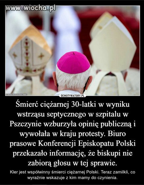 Klechy zawsze maja cos do powiedzenia, teraz ich zatkalo..