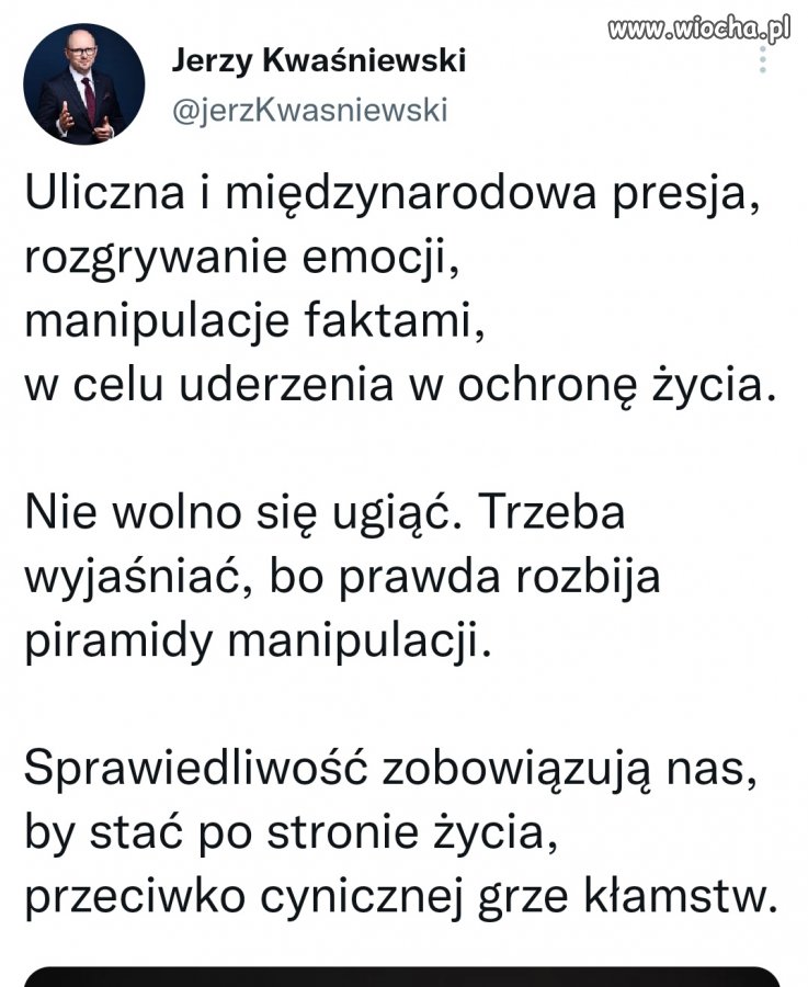 I mówi to ten, który najbardziej kłamie i manipuluje