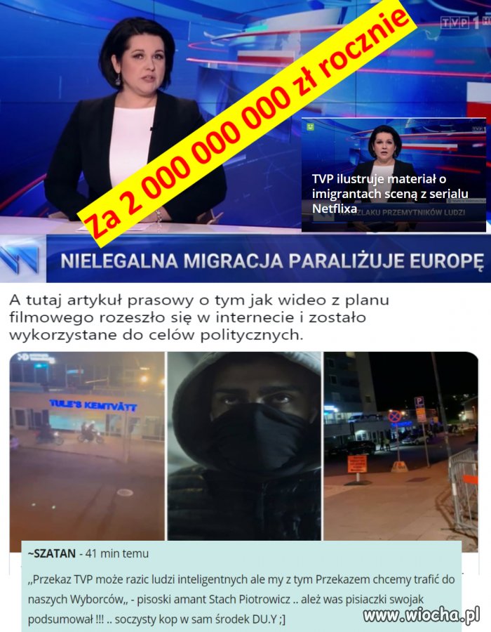 Wiadomości straszą migrantami... zdjęciami z serialu Netflixa. Czy można upaść jeszcze niżej?