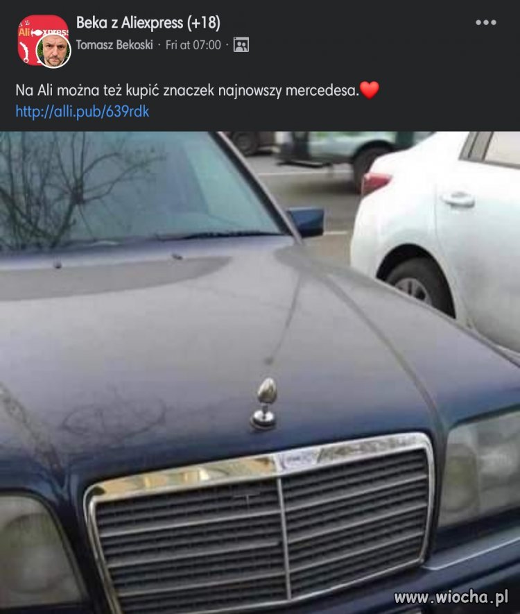 Znaczek Mercedesa z AliExpress