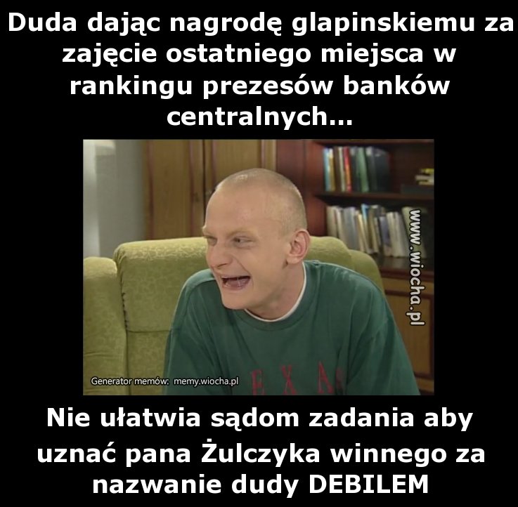 Duda dając nagrodę glapinskiemu za zajęcie