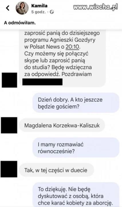 Każdy normalny człowiek by odmówił.