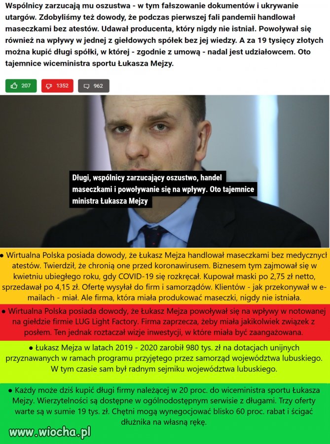 Tajemnice ministra Łukasza Mejzy