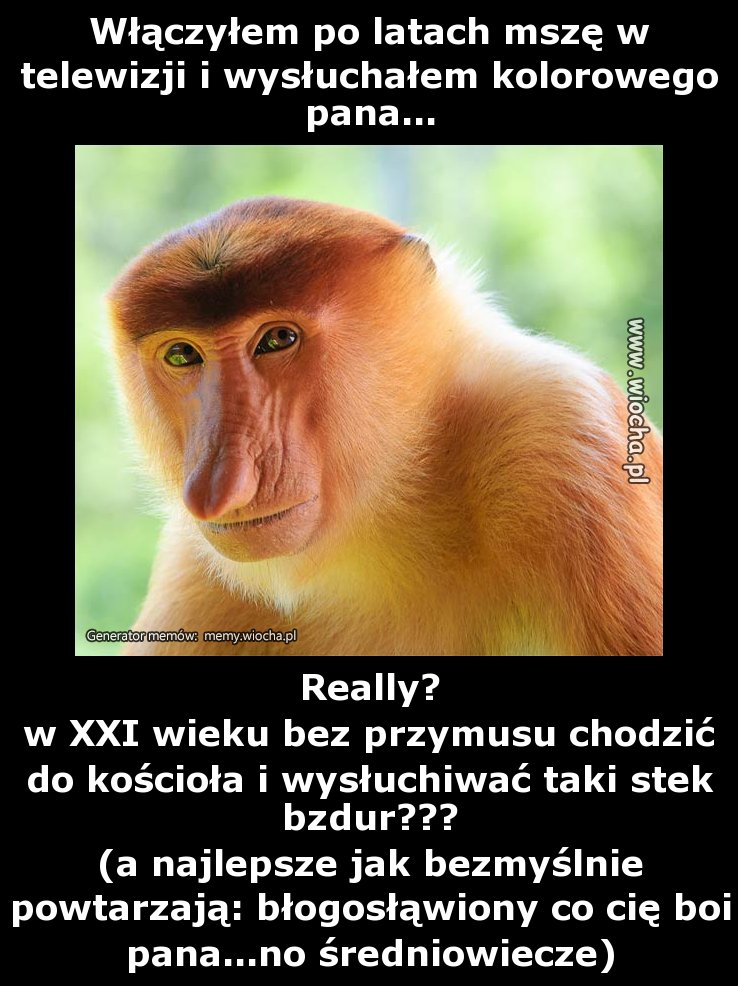 Włączyłem po latach mszę w telewizji i wysłuchałem