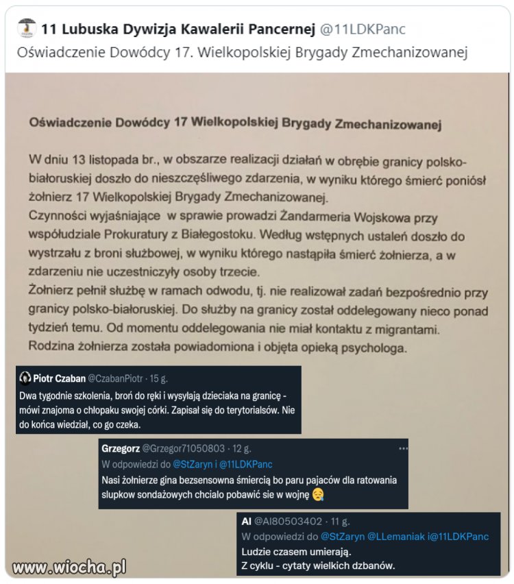 To pierwsza ofiara ich nieudolności.