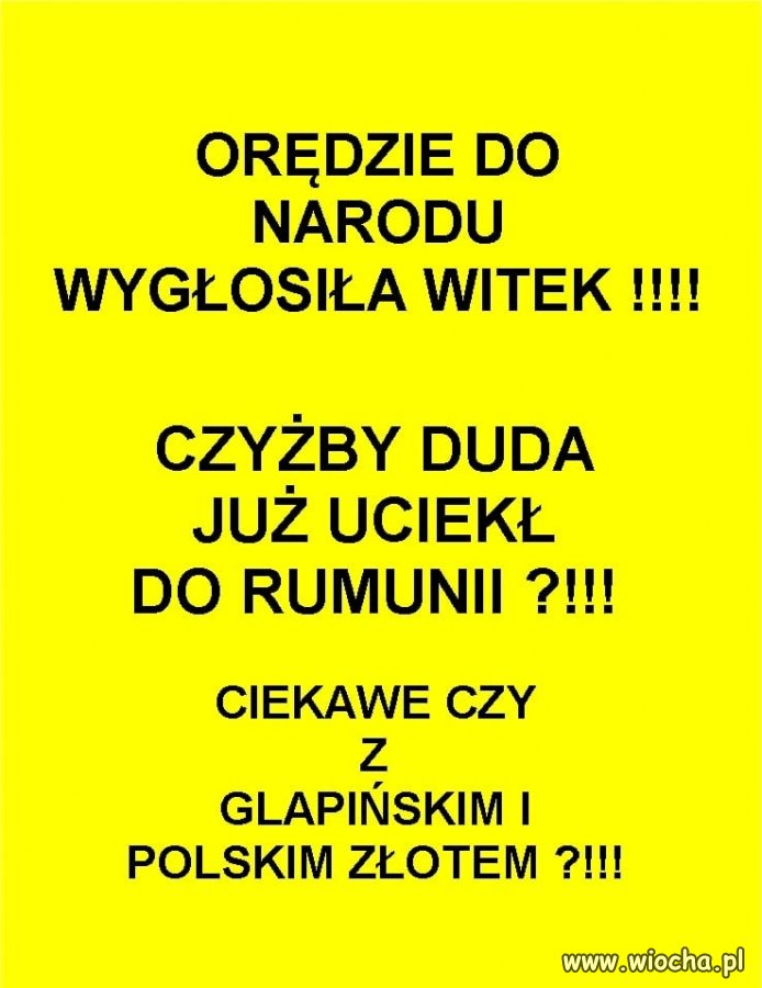Mogą uciekać 