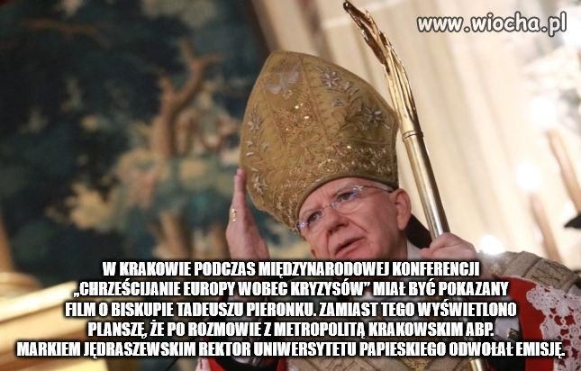 Cenzura przez kapłana błogosławiącego prezesa PIS