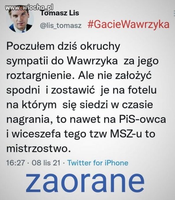 Roztargnienie Wawrzyka